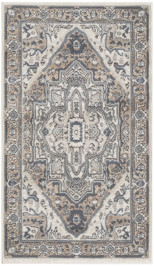 Nourison Quarry 2'2" x 3'9" Ivory Taupe Vintage Indoor Rug