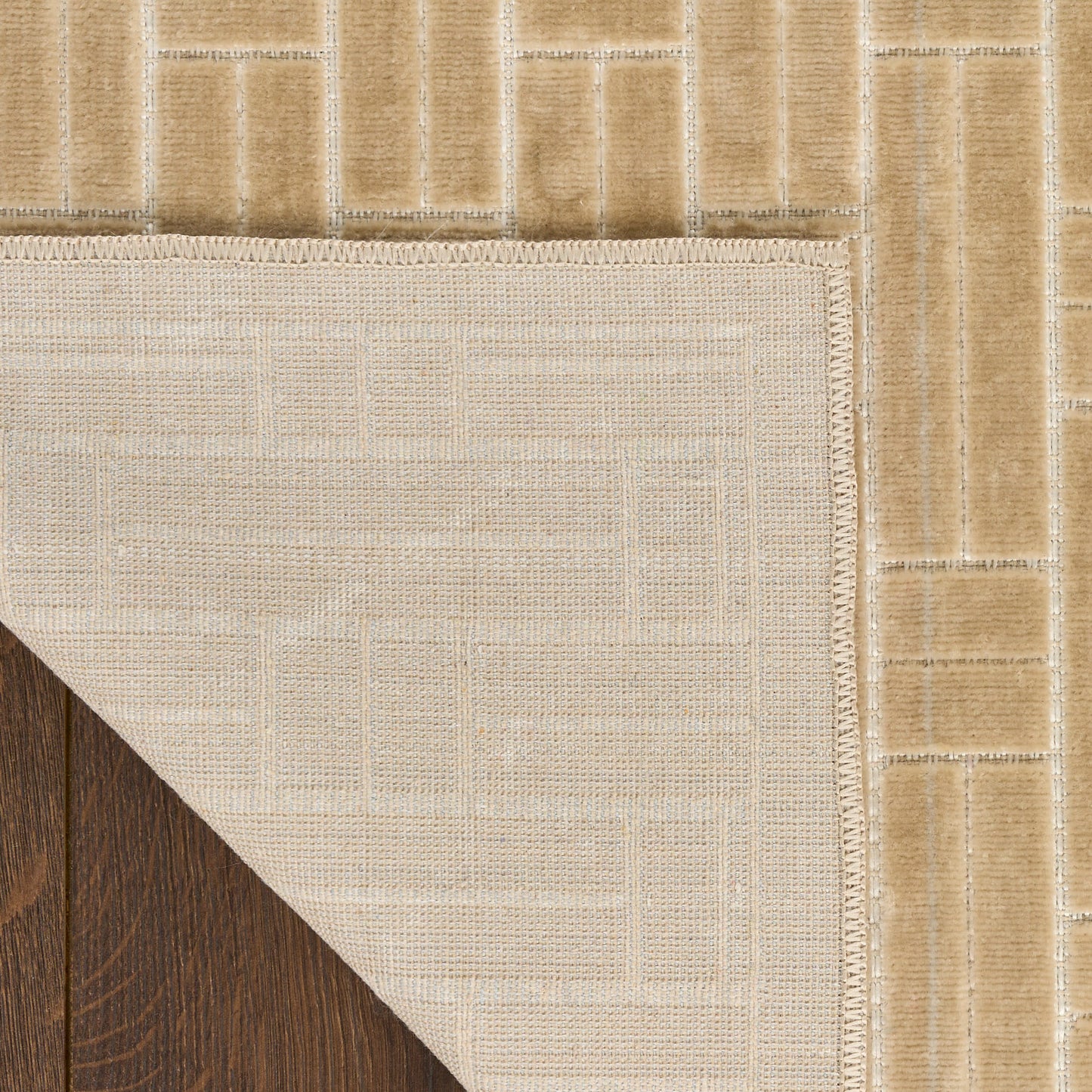 Nourison Washable Charm 5' x 7' Beige Ivory Modern Indoor Rug