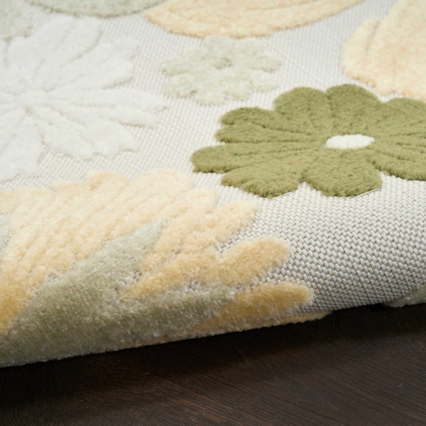 Nourison Aloha 3'6" x 5'6" Ivory Green Modern Rug