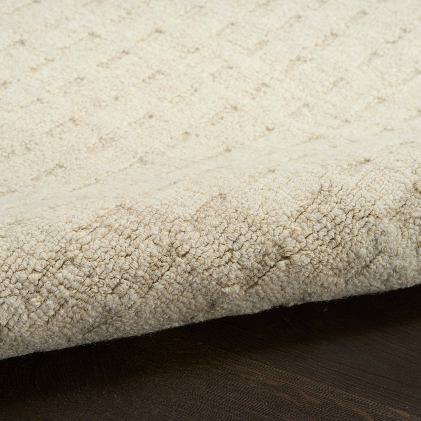 DKNY Pure Grids 3'9" x 5'9" Ivory Beige Contemporary Indoor Rug