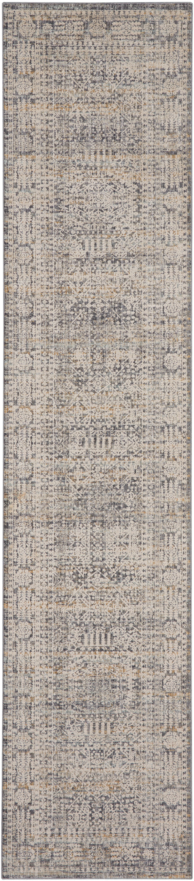 Nourison Lynx 2'3" x 12' Ivory Slate Vintage Indoor Rug
