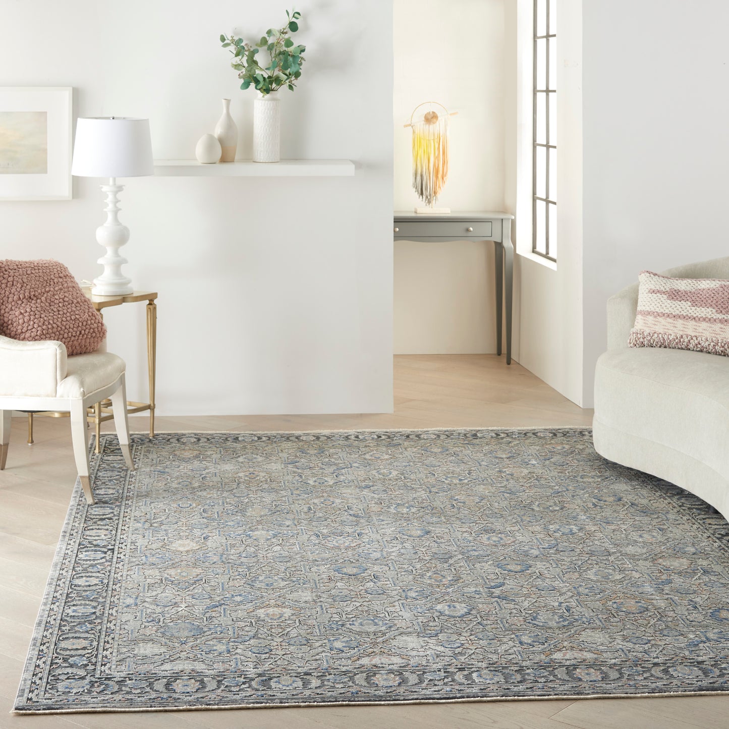 Nourison Starry Nights 8' x 10' Grey/Navy Vintage Indoor Rug