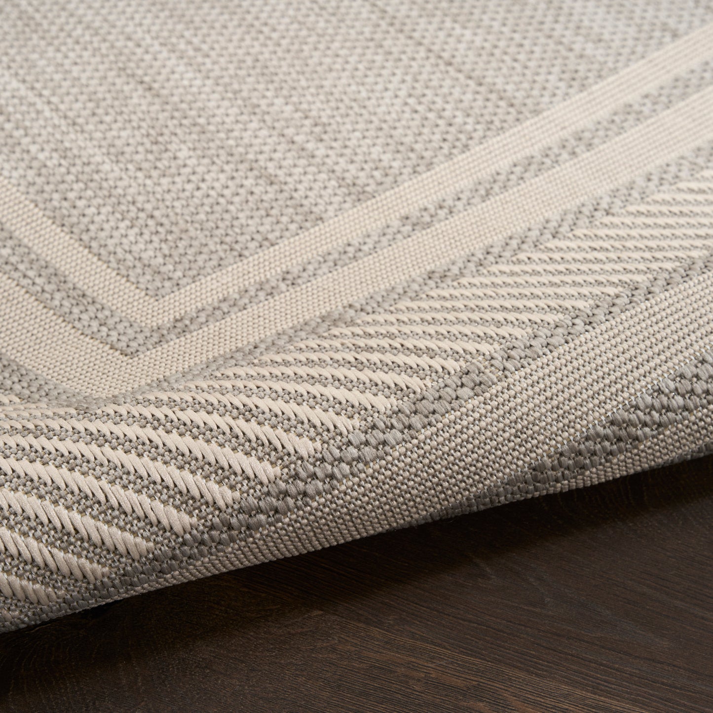Nourison Horizon Indoor/Outdoor 6' x 9' Grey Modern Rug