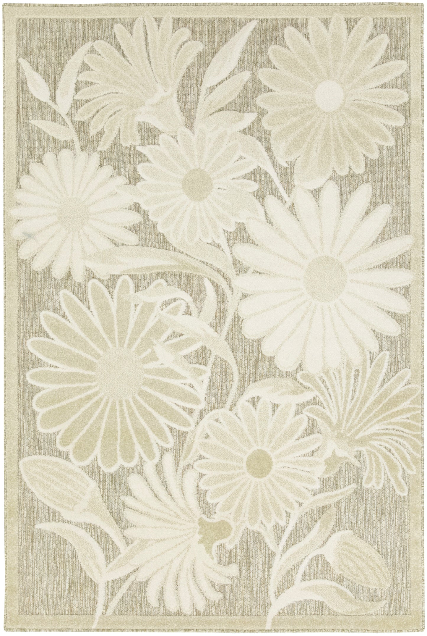 Nourison Aloha 2'8" x 4' Ivory Sage Outdoor Rug