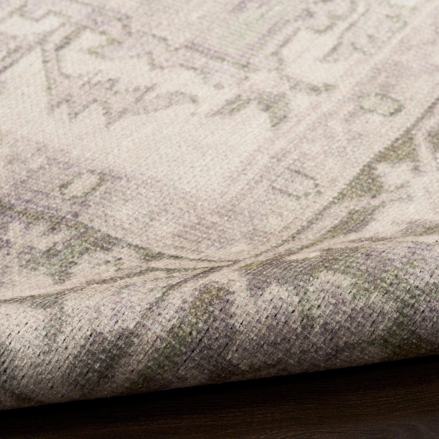 Nourison Vintage Washables 7'10" x 9'10" Green Vintage Indoor Rug