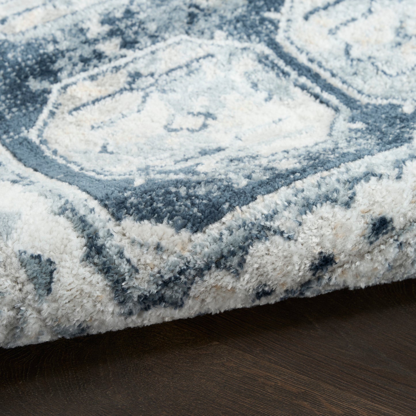 Nourison Dekor 5'3" x 7' Grey Navy Vintage Indoor Rug