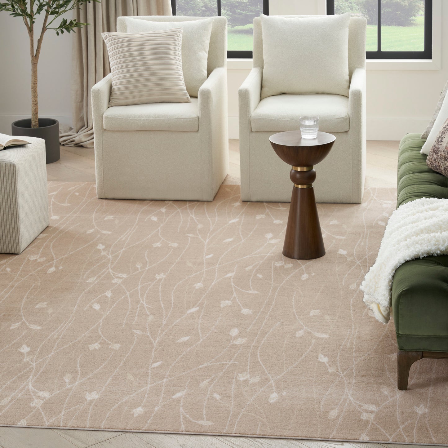 Nourison Grafix 9' x 12' Beige Modern Indoor Rug