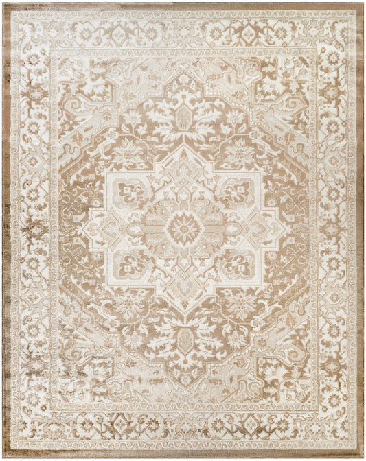 Nourison Dekor 7'10" x 9'10" Taupe Ivory Vintage Indoor Rug