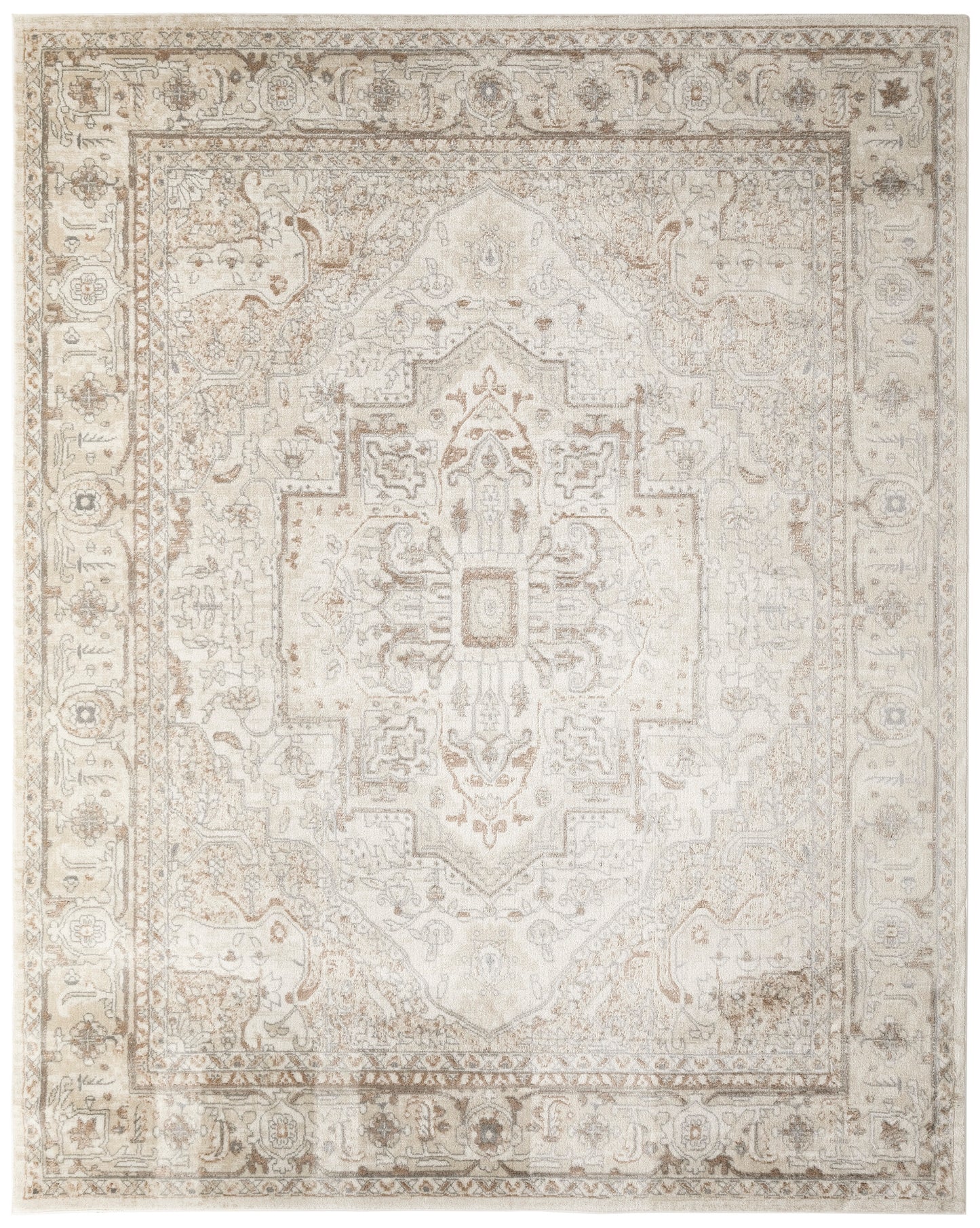 Nourison Quarry 7'10" x 9'10" Beige Vintage Indoor Rug