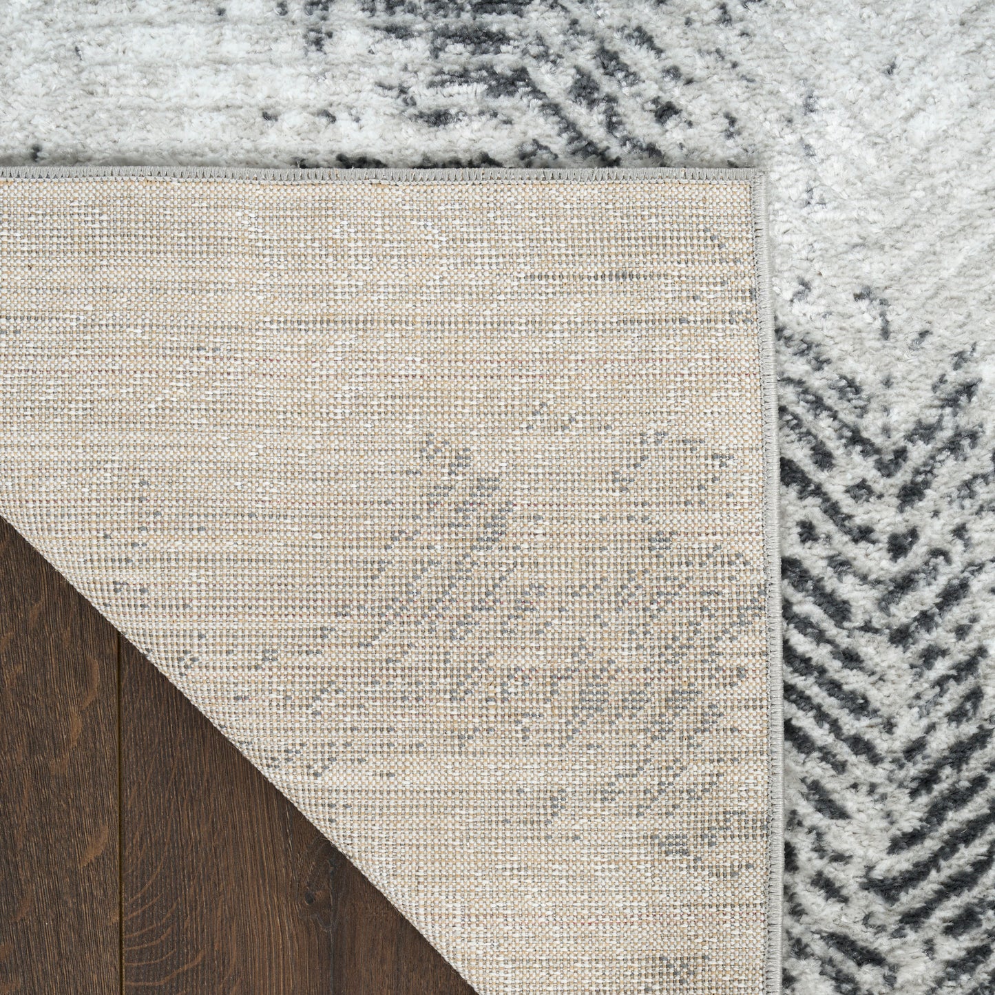 Nourison Dekor 4' x 6' Grey Charcoal Modern Indoor Rug