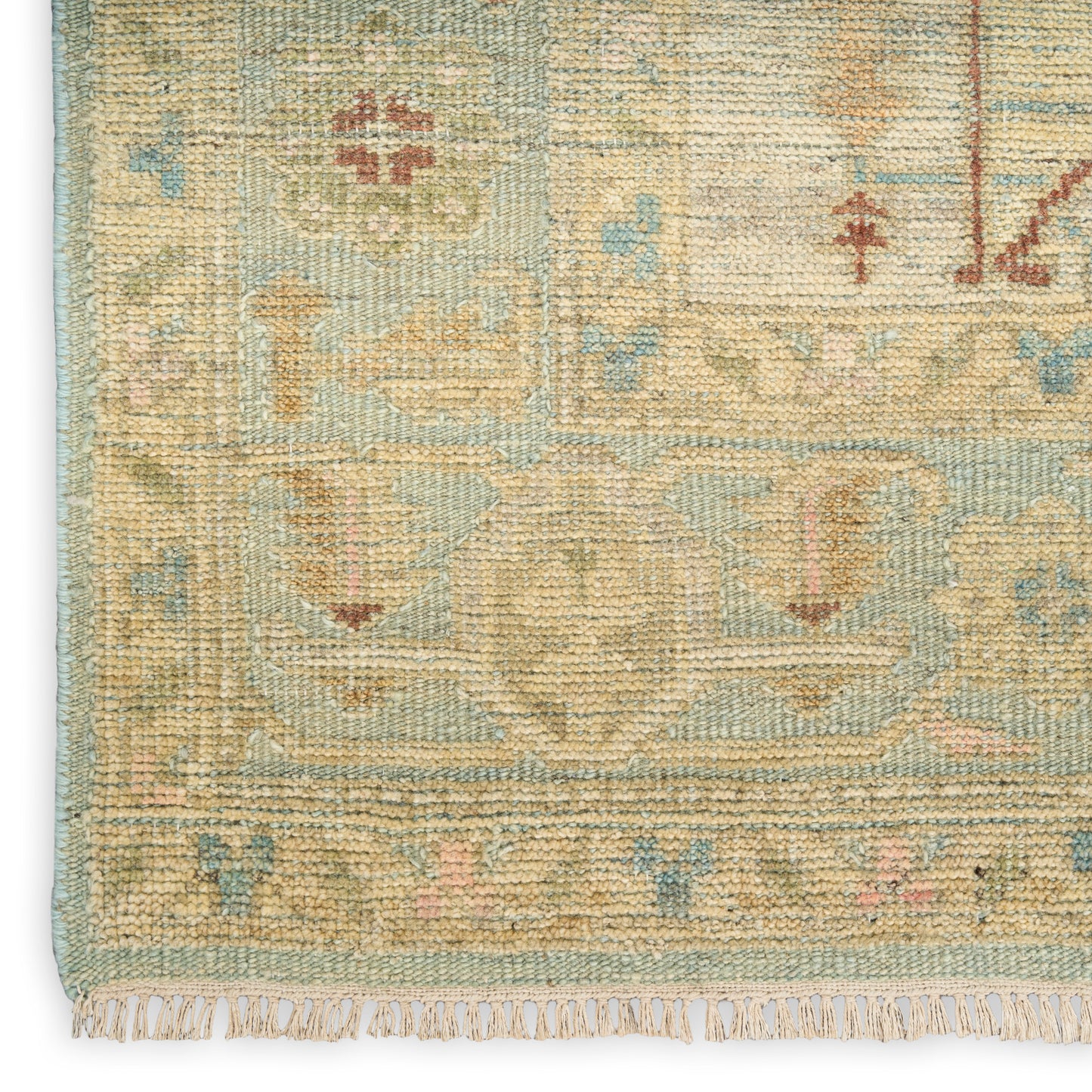 Nourison Heritage Vine 9' x 12' Light Blue Vintage Indoor Rug
