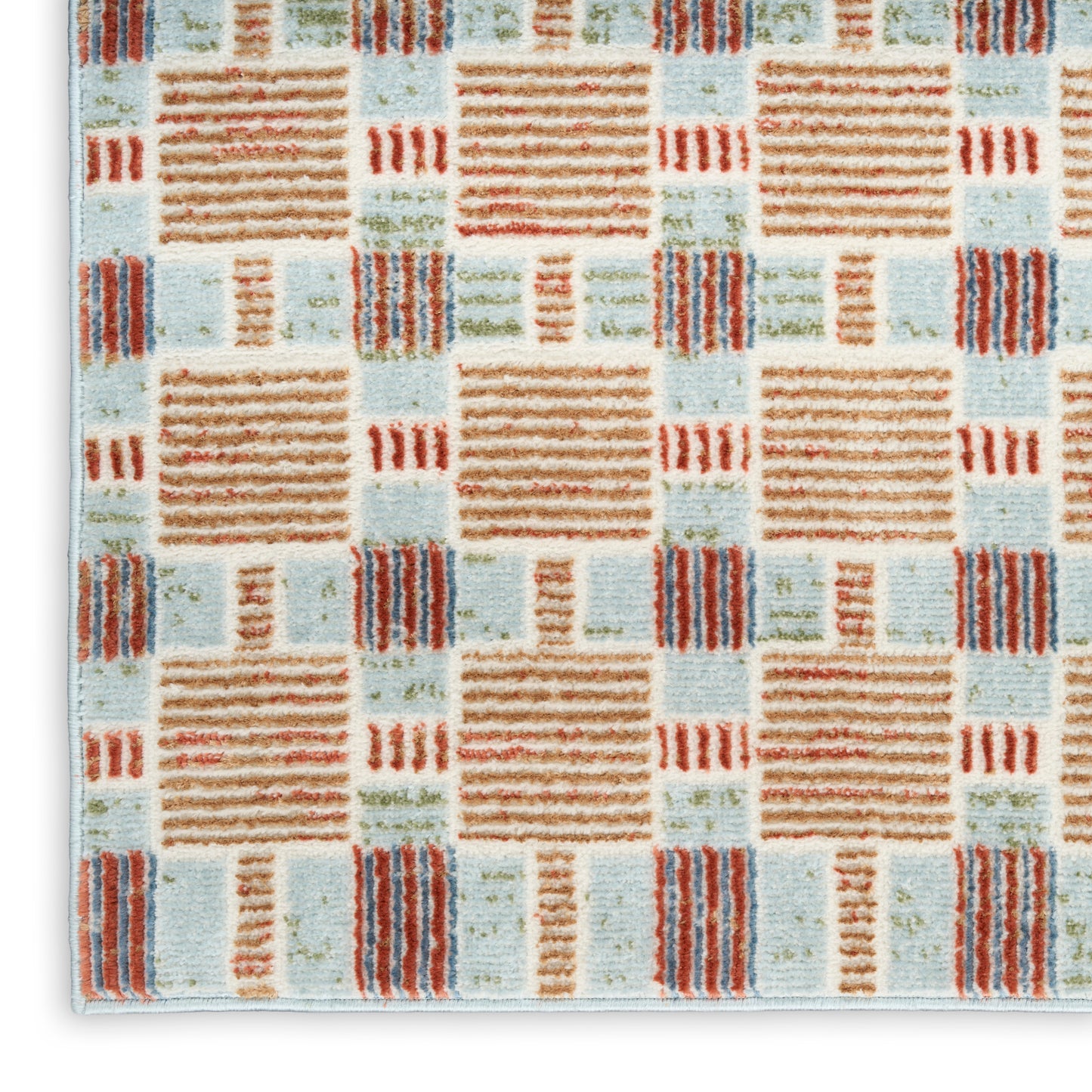 Nourison Nordic 8' x 10' Rust Multicolor Modern Indoor Rug