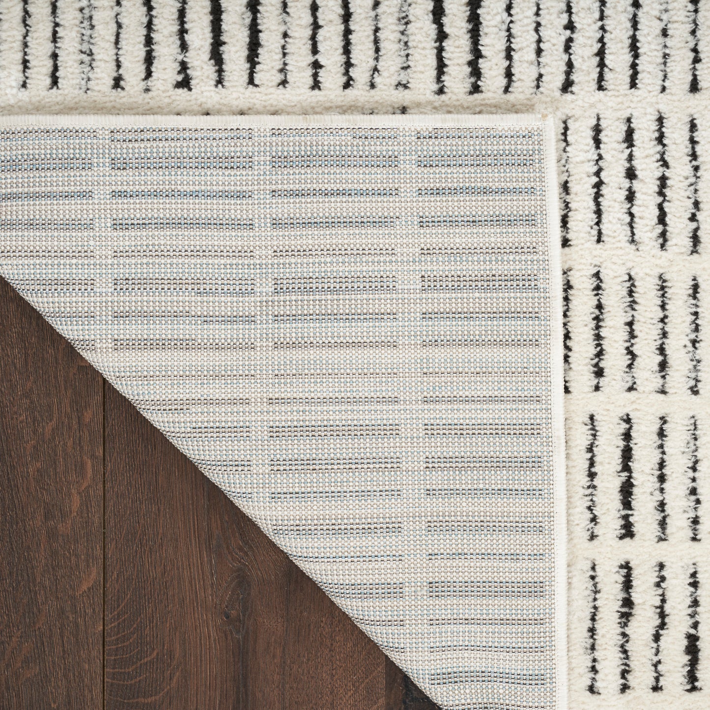 Nourison Modern Comfort 5'3" x 7' Ivory Black Scandinavian Indoor Rug