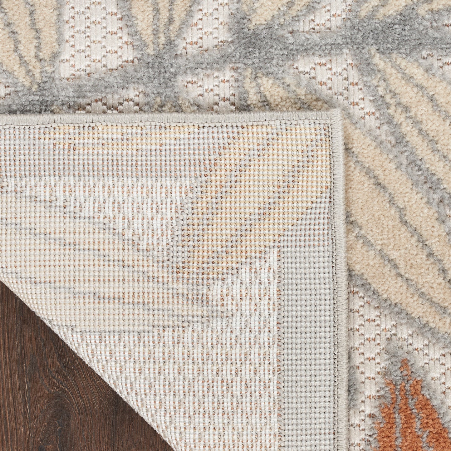 Nourison Aloha 2'8" x 4' Blue Mocha Outdoor Rug