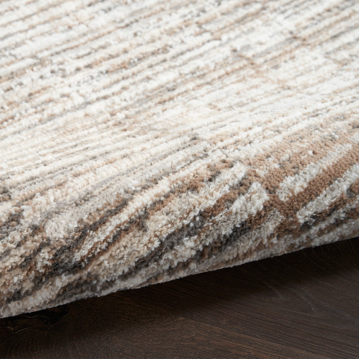 Nourison Sustainable Trends 2'2" x 7'6" Ivory Mocha Modern Indoor Rug