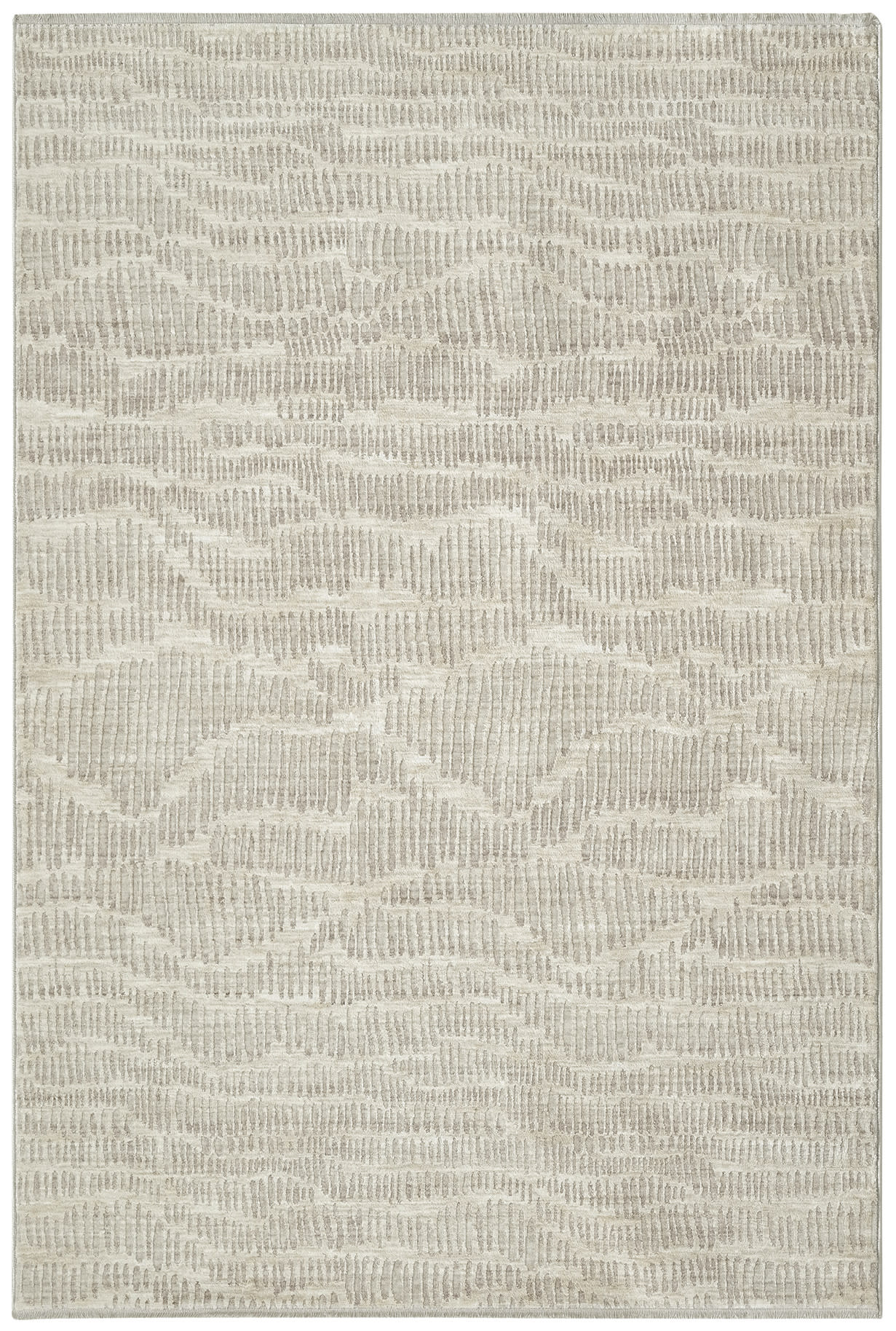 Calvin Klein CK079 Notes 3'11" x 5'11" Ivory Silver Modern Indoor Rug