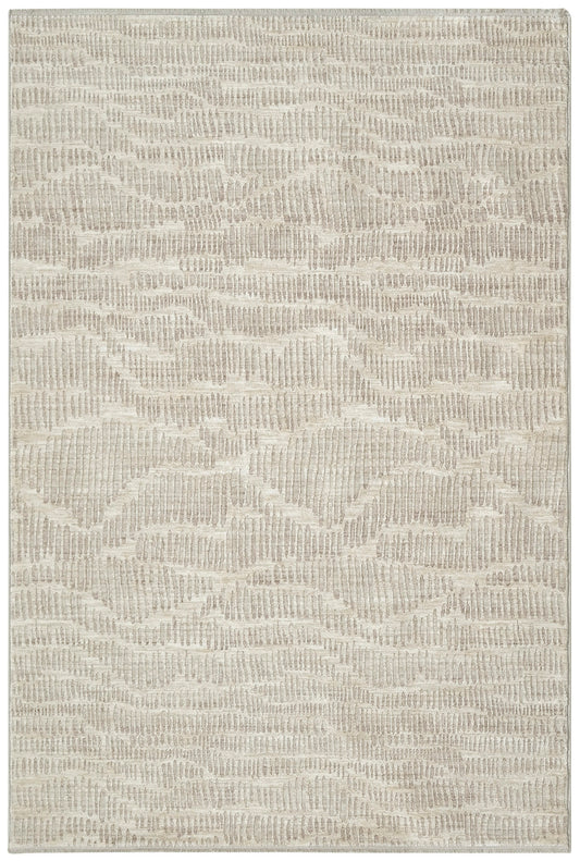 Calvin Klein CK079 Notes 3'11" x 5'11" Ivory Silver Modern Indoor Rug