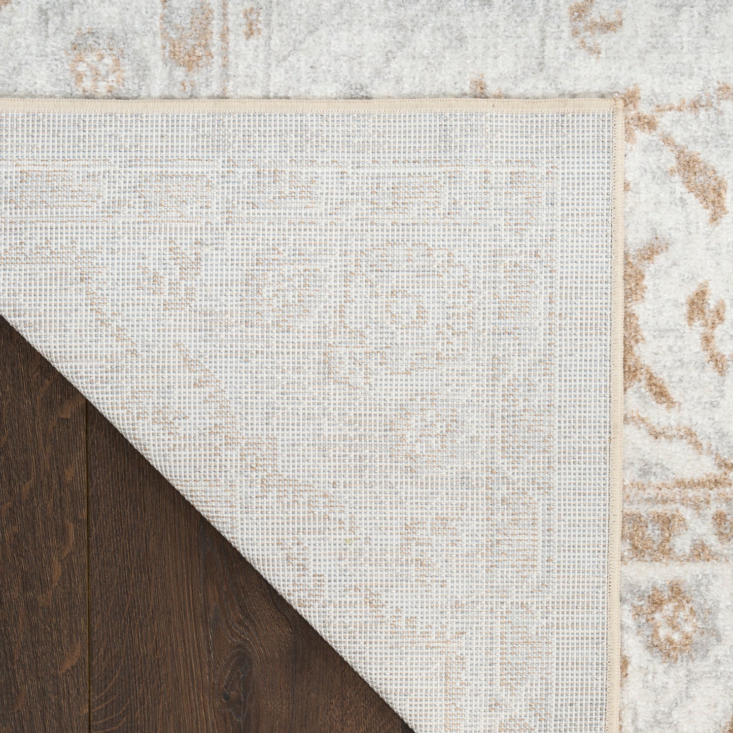 Nourison Astra Machine Washable 2' x 6' Grey Vintage Indoor Rug
