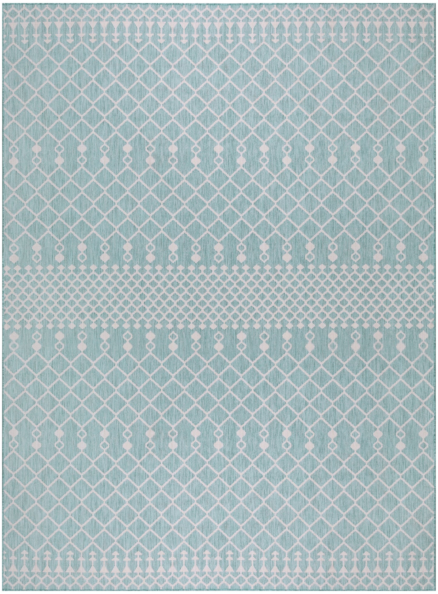 Nourison Positano 10' x 14' Aqua Modern Rug