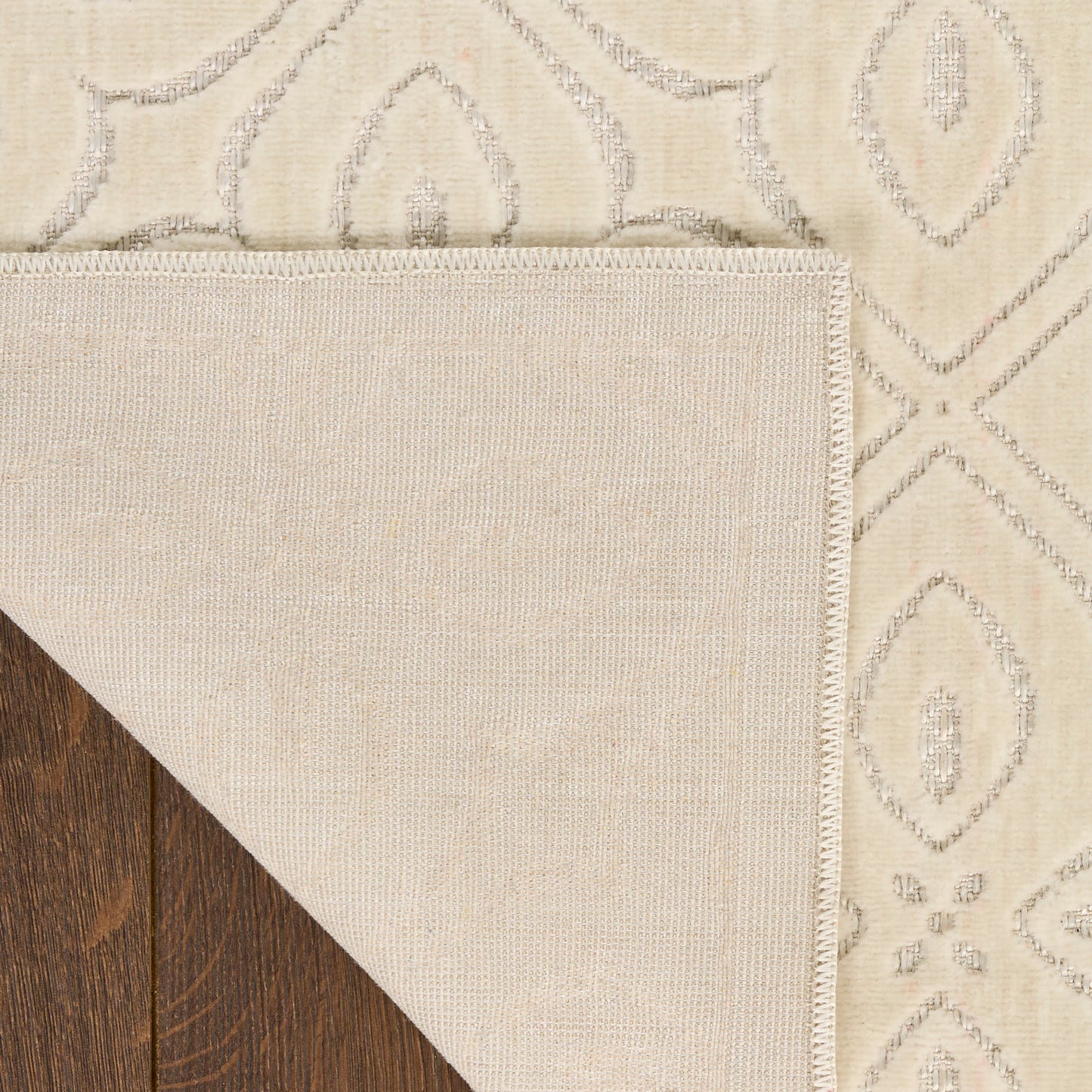 Nourison Washable Charm 2'2" x 10' Ivory Contemporary Indoor Rug