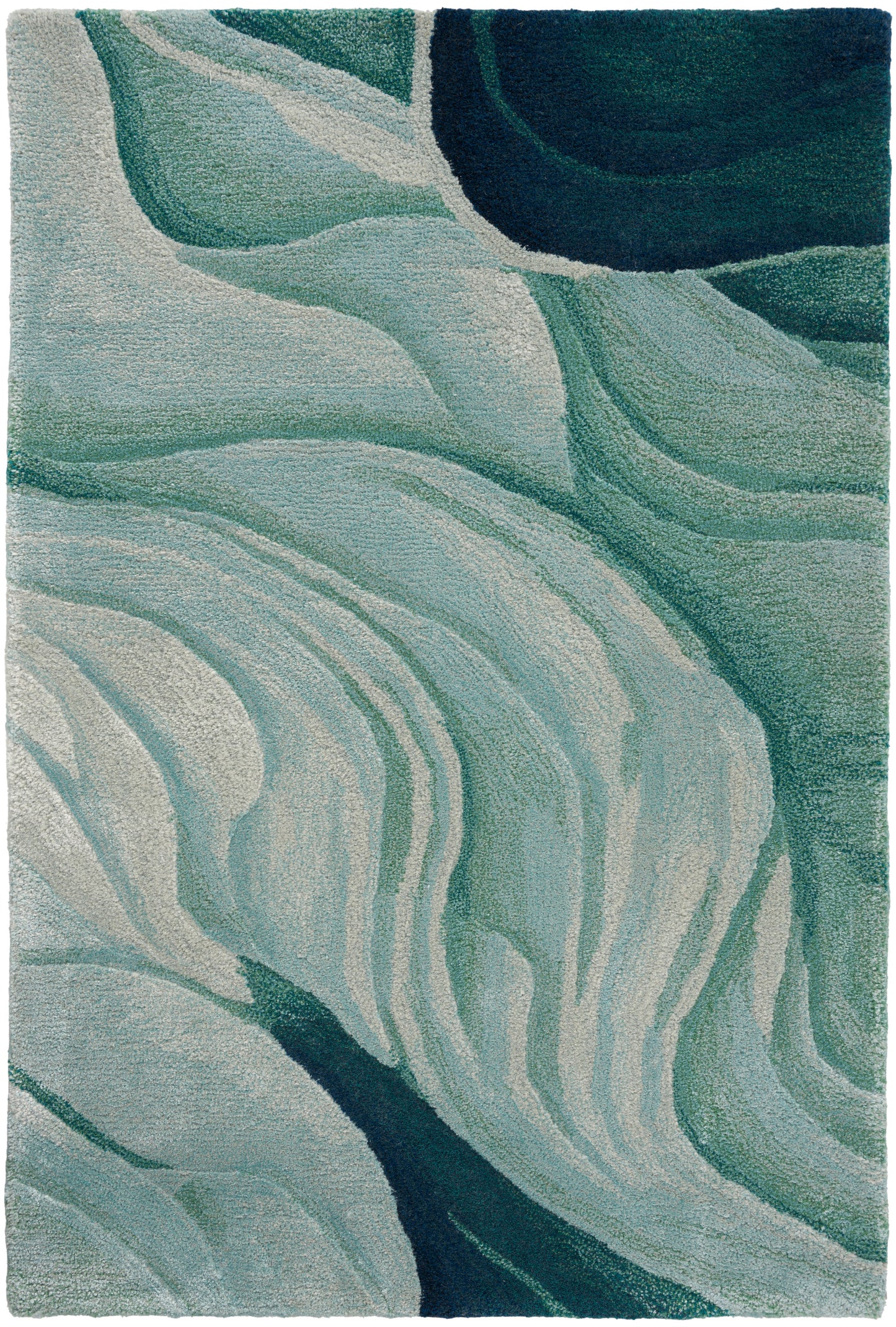 Nourison Prismatic 2' x 3' Silver Green Modern Indoor Rug