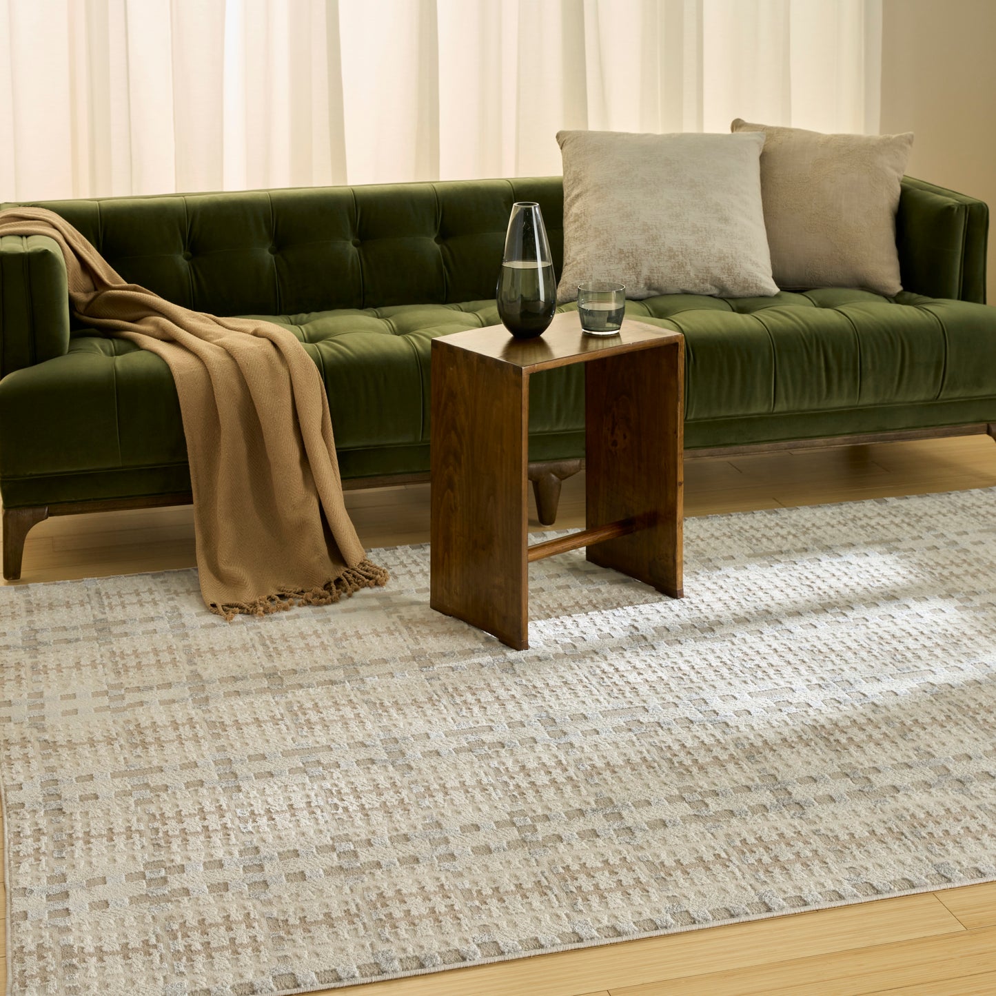 Nourison Nordic 4' x 6' Ivory Multicolor Modern Indoor Rug