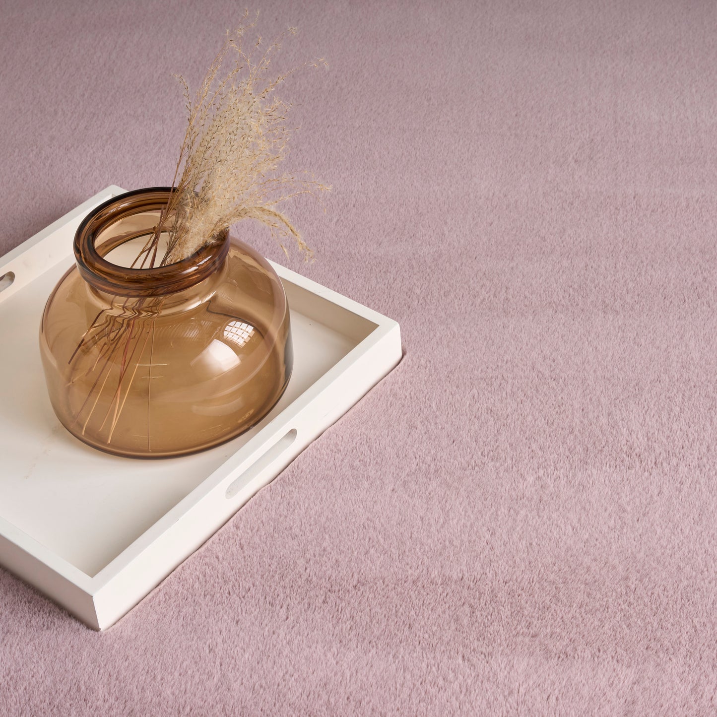 Nourison Soft Plush Rabbit Fur 5' x 7' Lavender Contemporary Indoor Rug