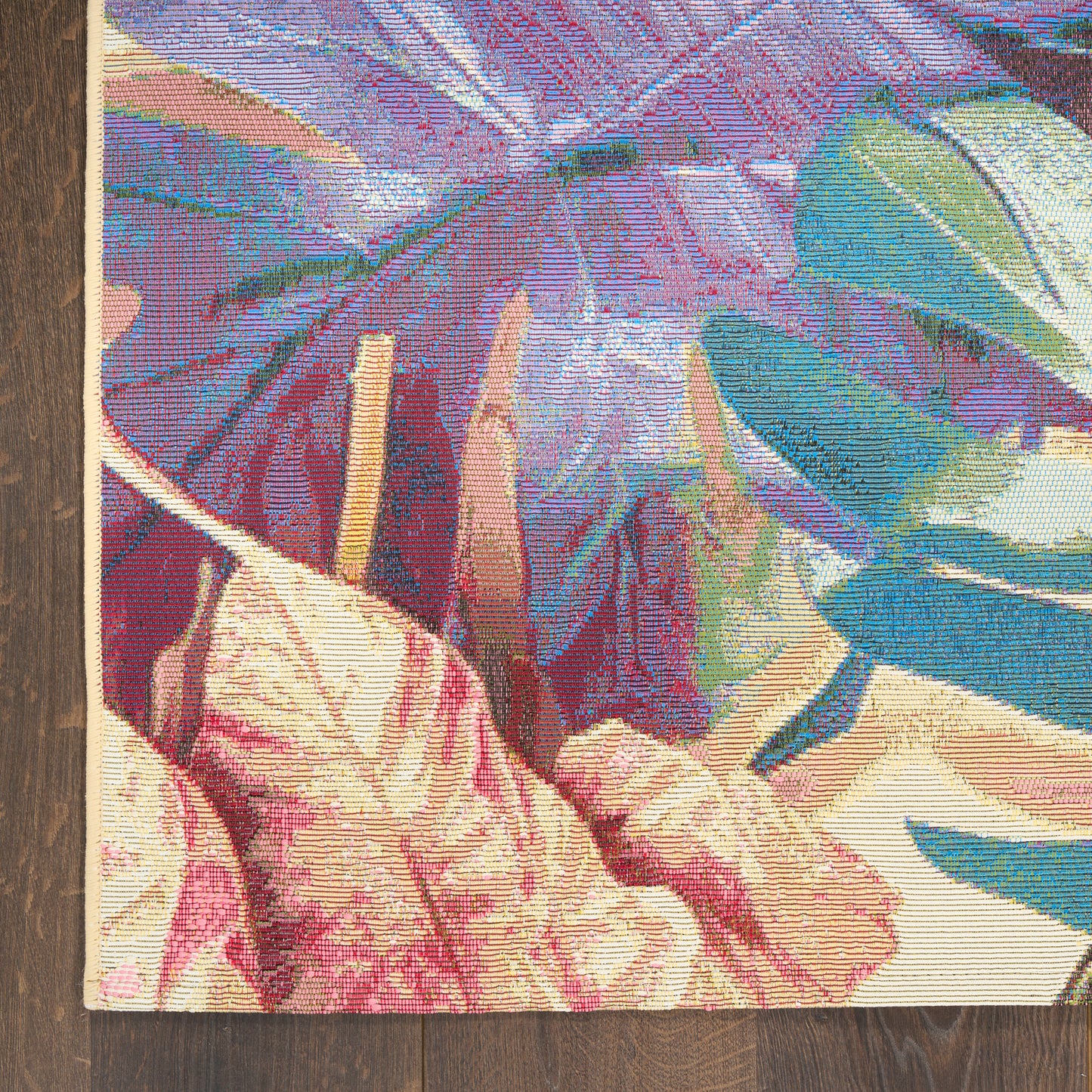 Nourison Color Splash 5'3" x 7'3" Multicolor Tropical Rug