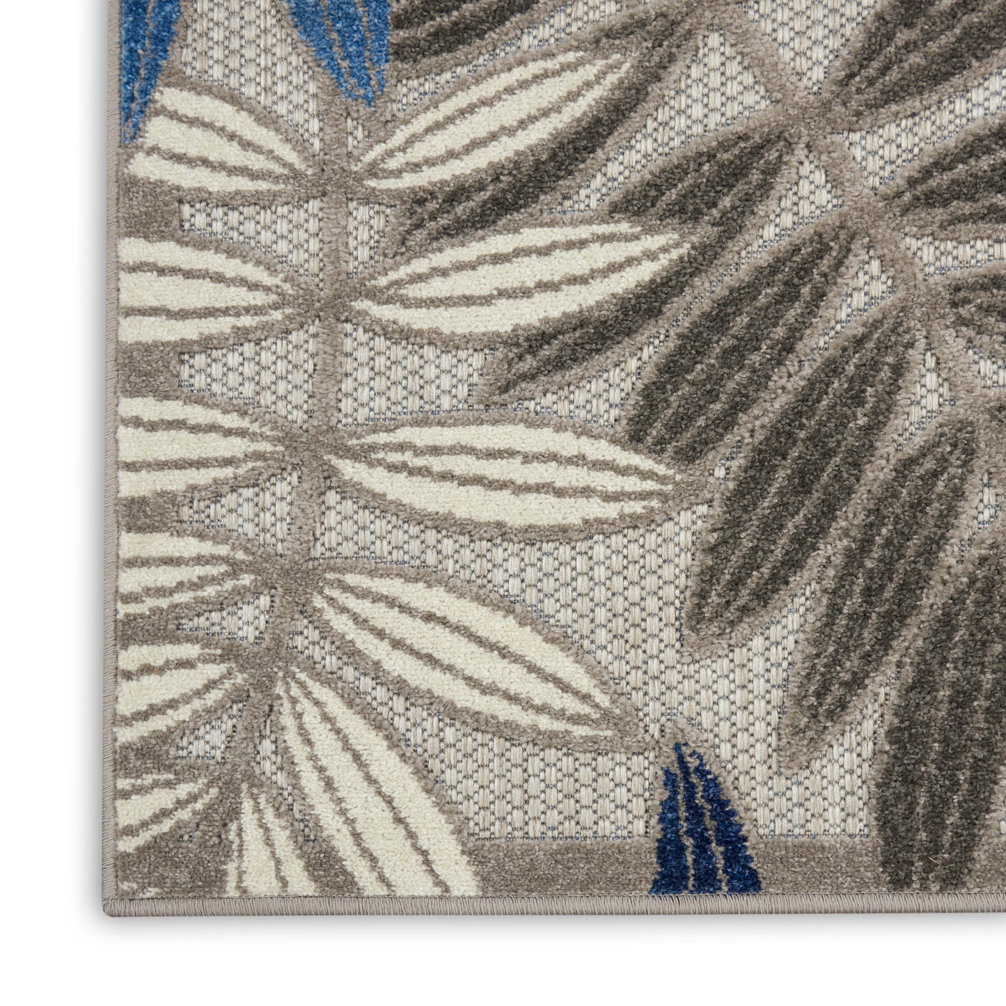 Nourison Aloha 2' x 3' Grey Blue Tropical Rug