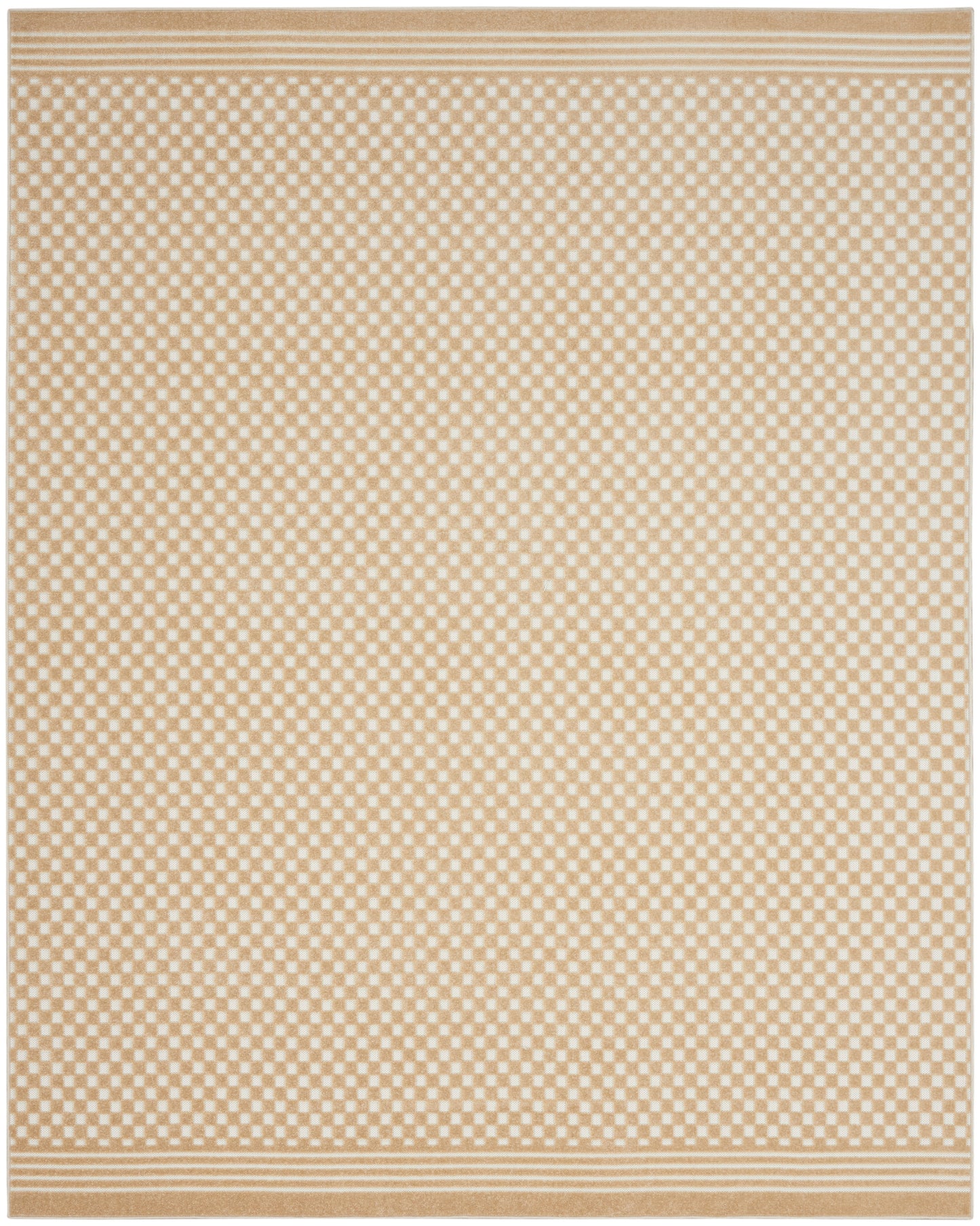 Nourison Care Free 7'10" x 9'10" Taupe Modern Indoor Rug