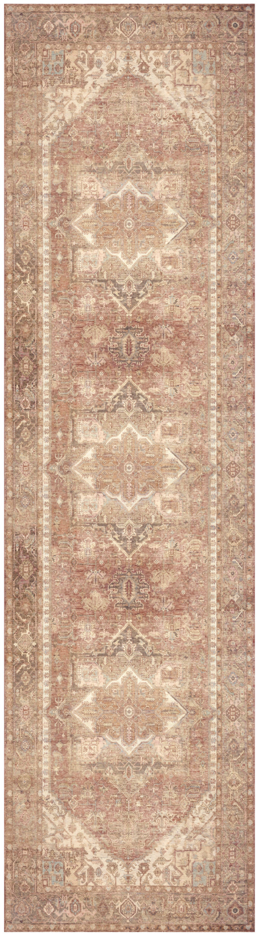 Nourison Vintage Washables 2'2" x 8' Gold Vintage Indoor Rug