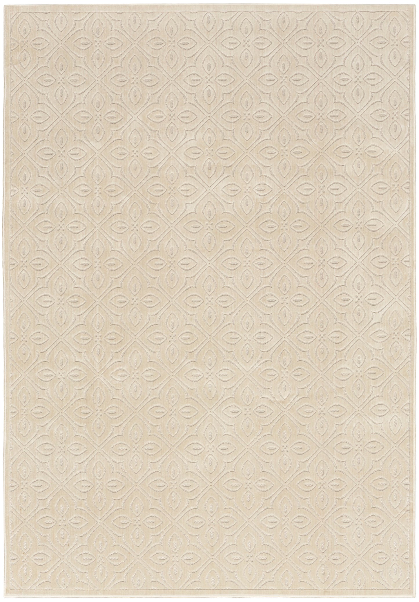 Nourison Washable Charm 5' x 7' Ivory Contemporary Indoor Rug