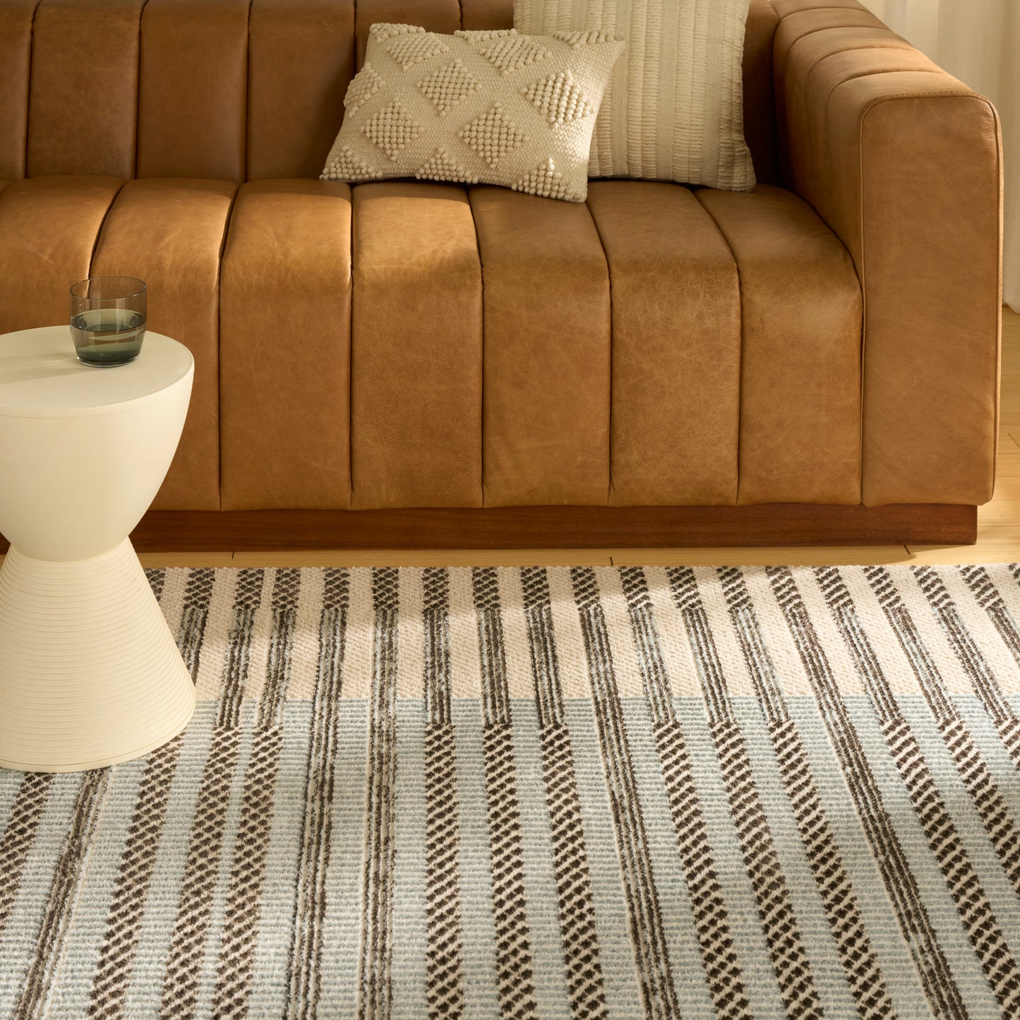 Nourison Nordic 5' x 7' Ivory Blue Modern Indoor Rug