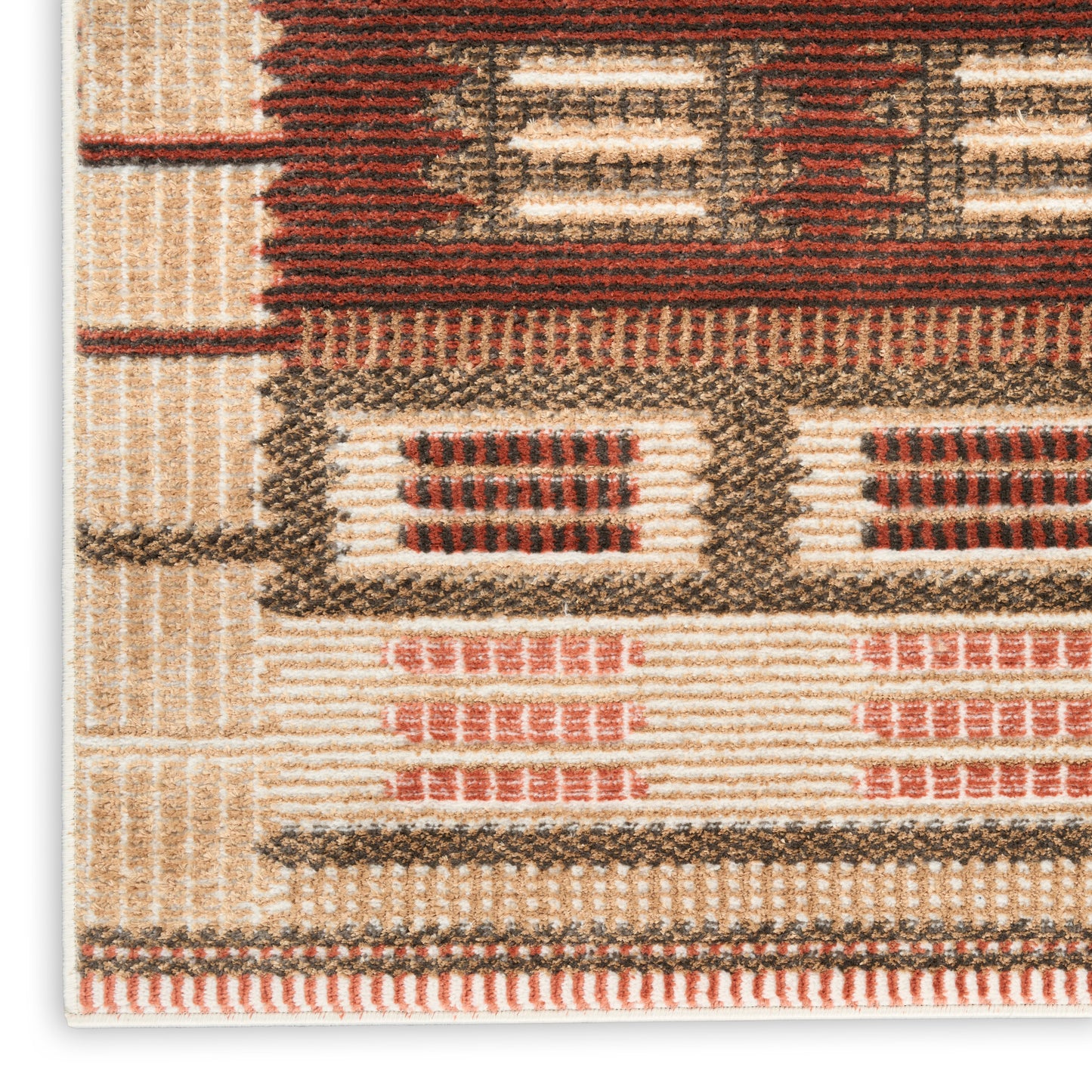 Nourison Nordic 5' x 7' Rust Modern Indoor Rug