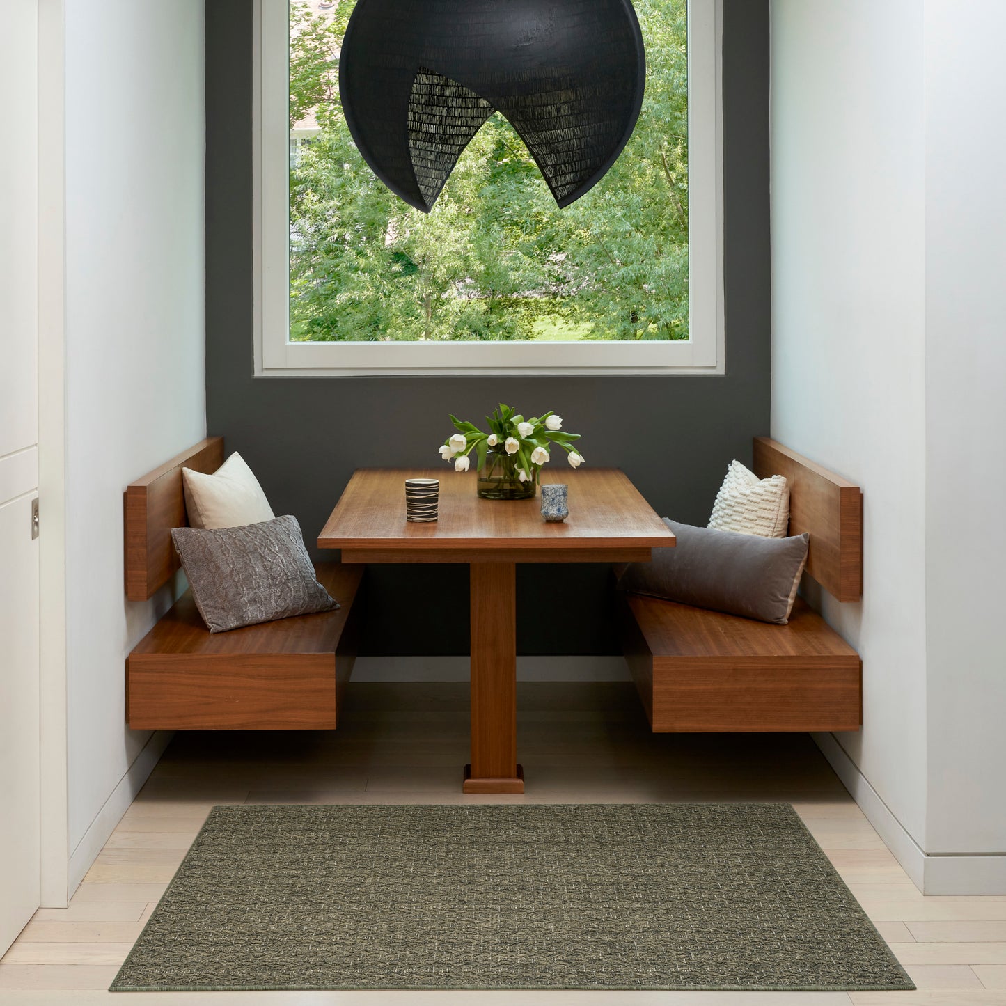 Nourison Tulum 3' x 5' Olive Outdoor Rug