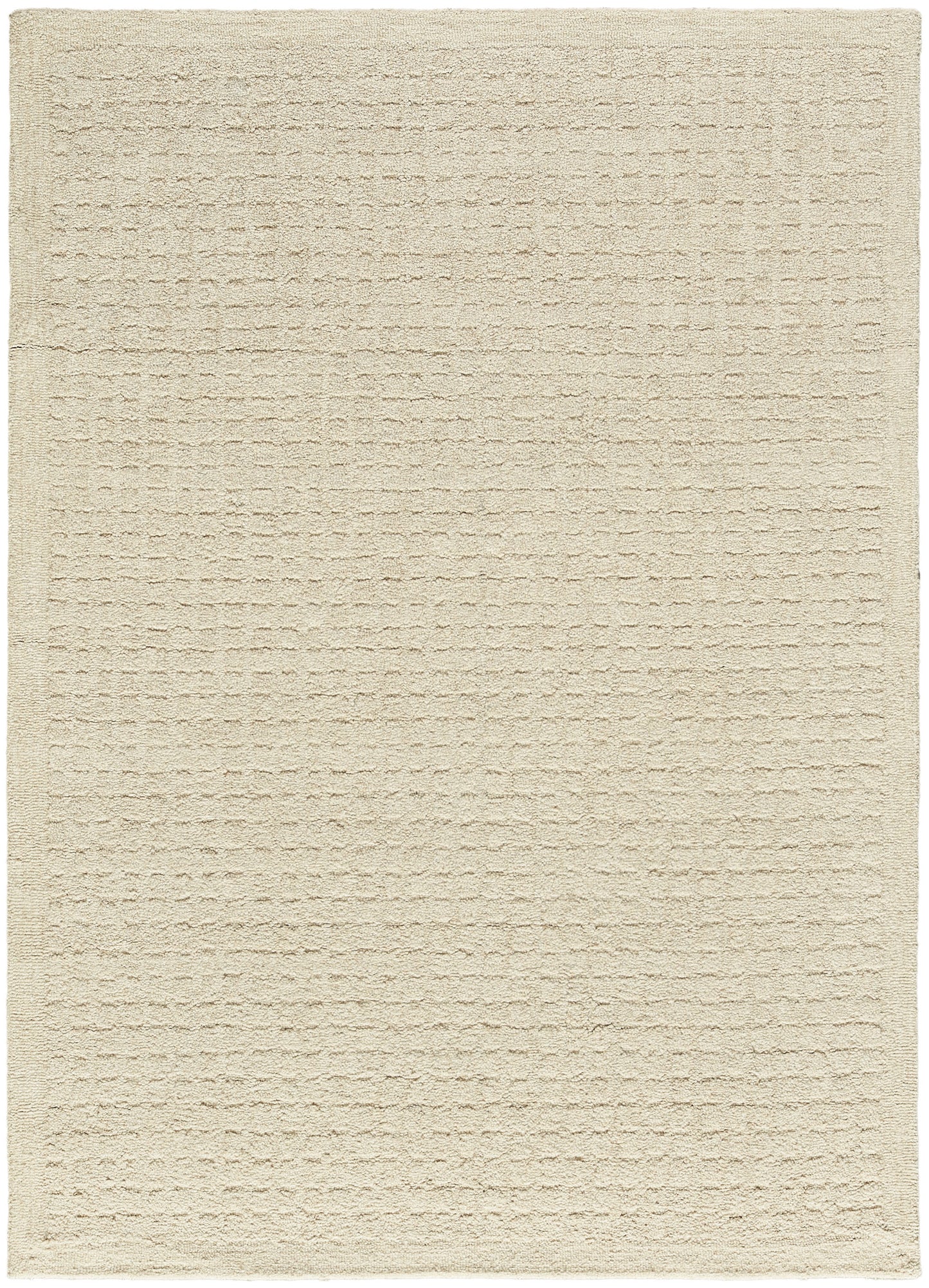 DKNY Pure Grids 5'3" x 7'3" Ivory Beige Contemporary Indoor Rug