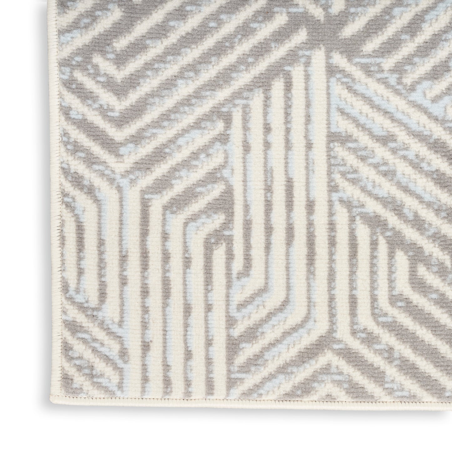 Nourison Grafix 2'3" x 7'6" Grey Modern Indoor Rug