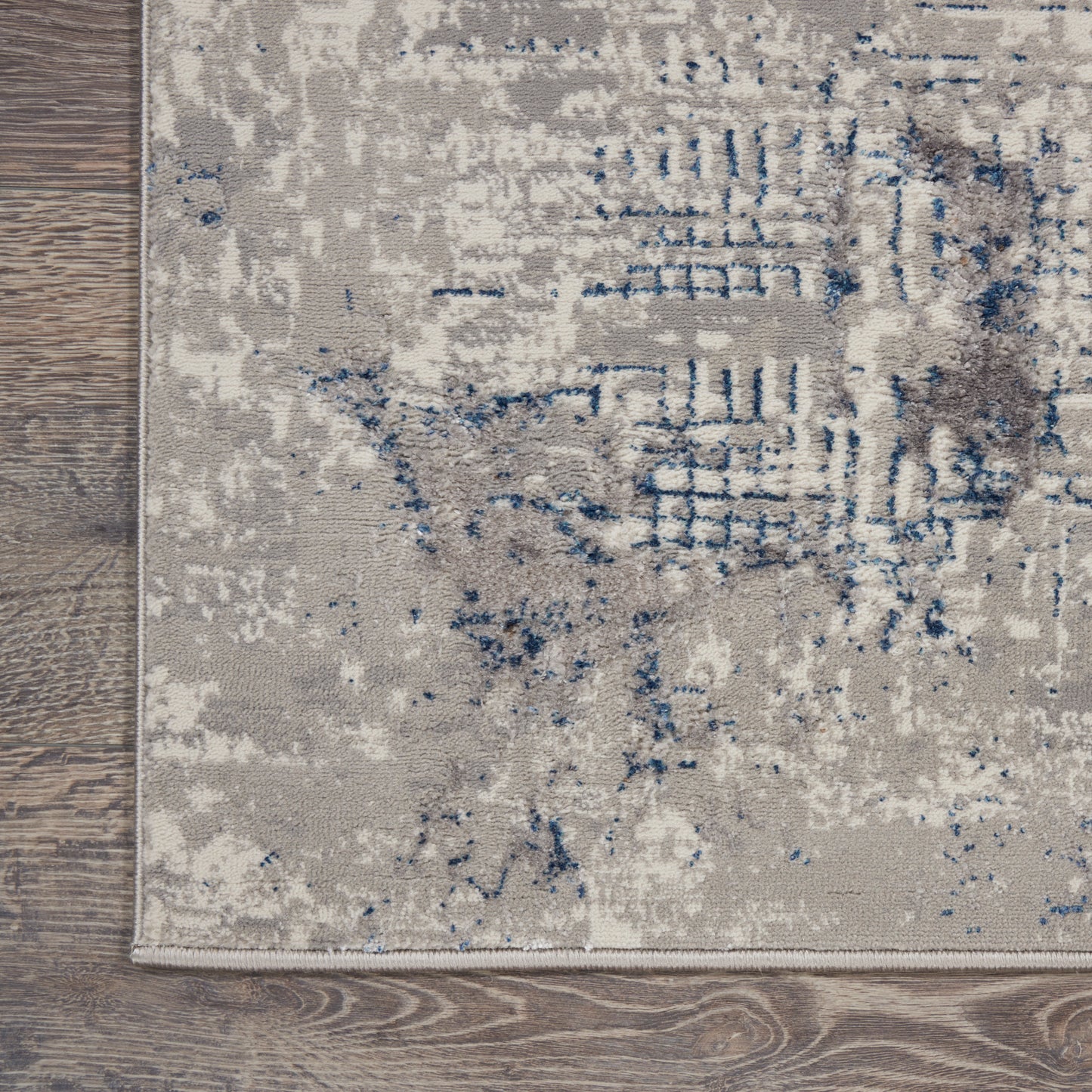 Nourison Royal Terrace 5'3" x 7'3" Ivory Blue Modern Indoor Rug