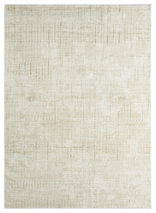 DKNY Grand Street 3'11" x 5'11" Ivory Beige Modern Indoor Rug