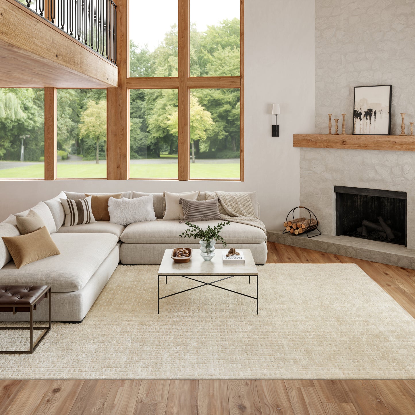 Nourison Washable Charm 8' x 10' Ivory Modern Indoor Rug