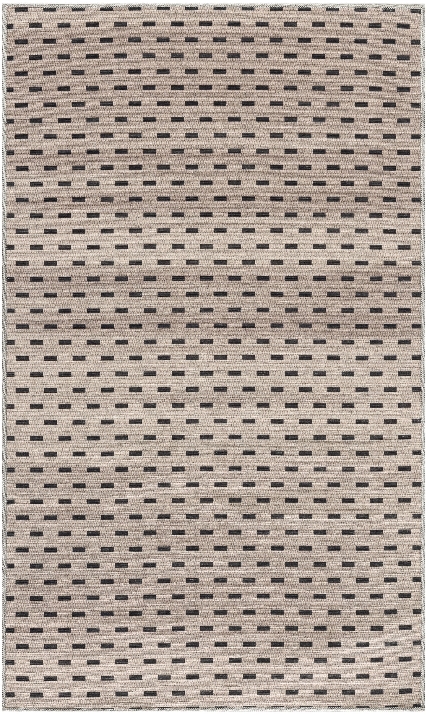 Nourison Nourison Washables 3' x 5' Cream Black Scandinavian Indoor Rug