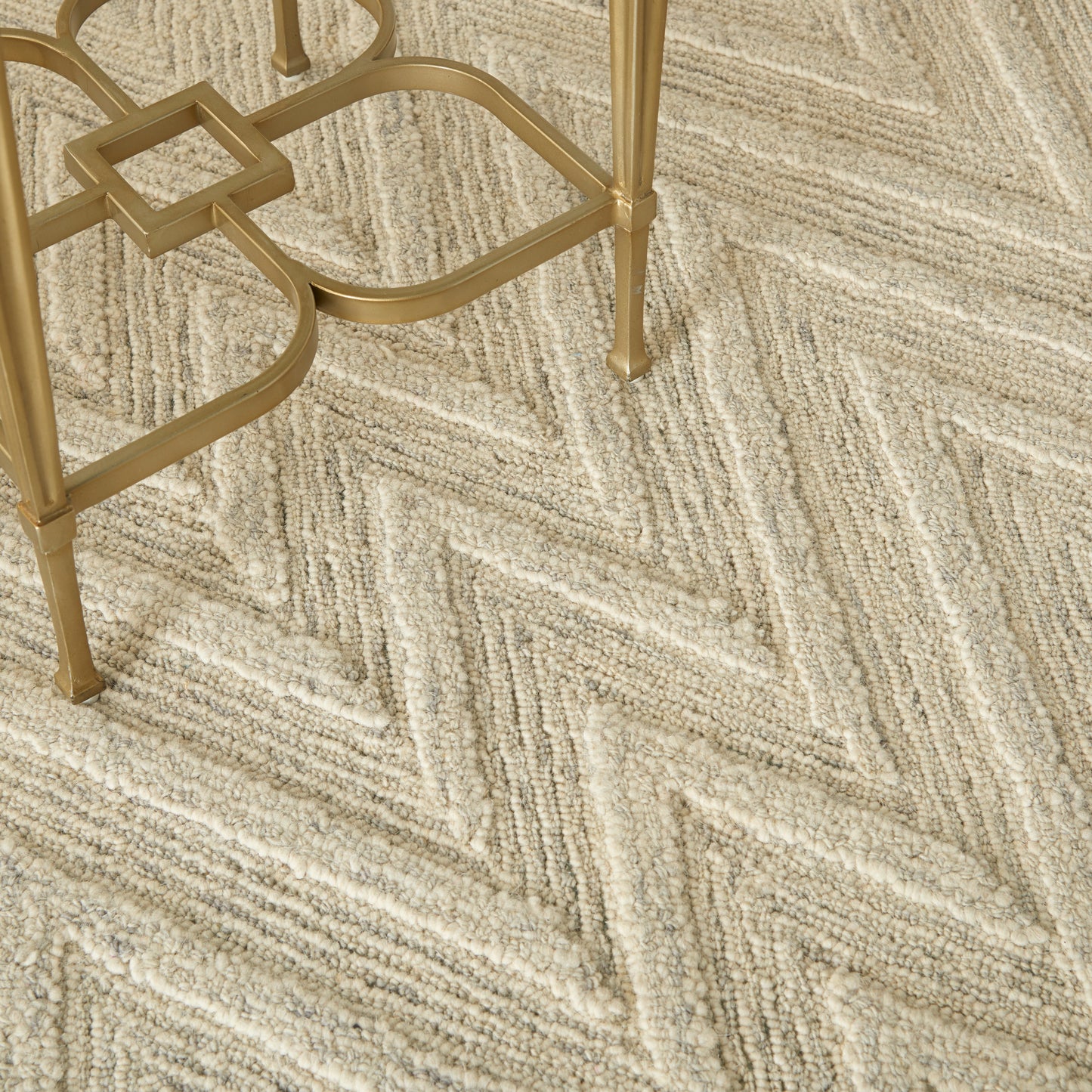 Nourison Interlock 5' x 7'6" Ivory/Grey Modern Indoor Rug