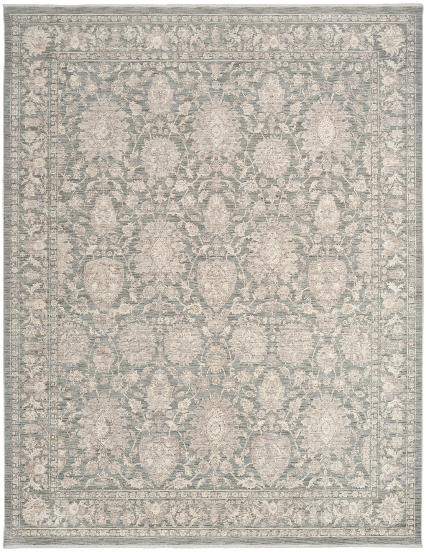 Nourison Shadows 9' x 12' Sage Ivory Vintage Indoor Rug