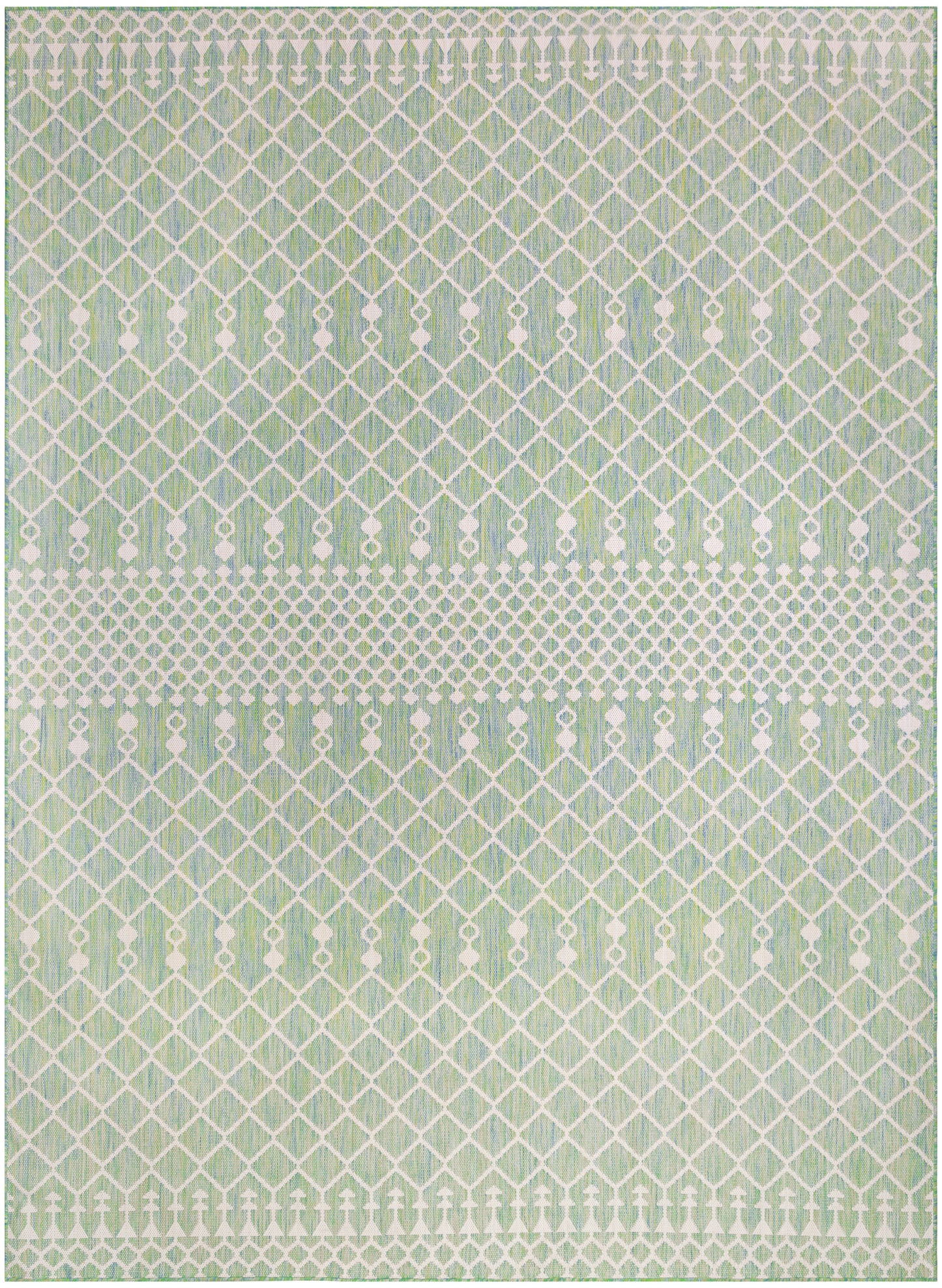 Nourison Positano 10' x 14' Blue Green Modern Rug