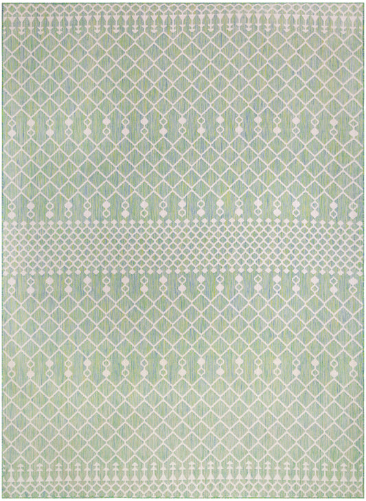 Nourison Positano 10' x 14' Blue Green Modern Rug