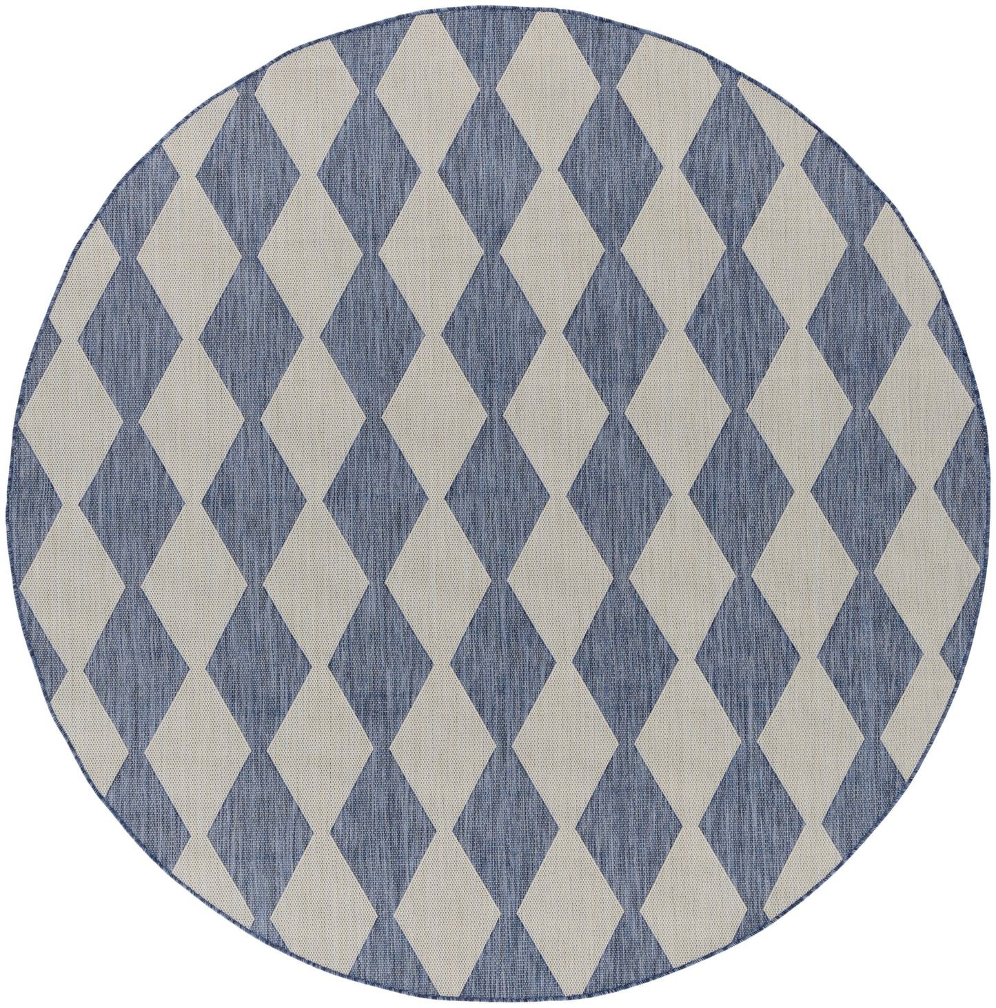 Nourison Positano 8' x Round Navy Blue Modern Rug