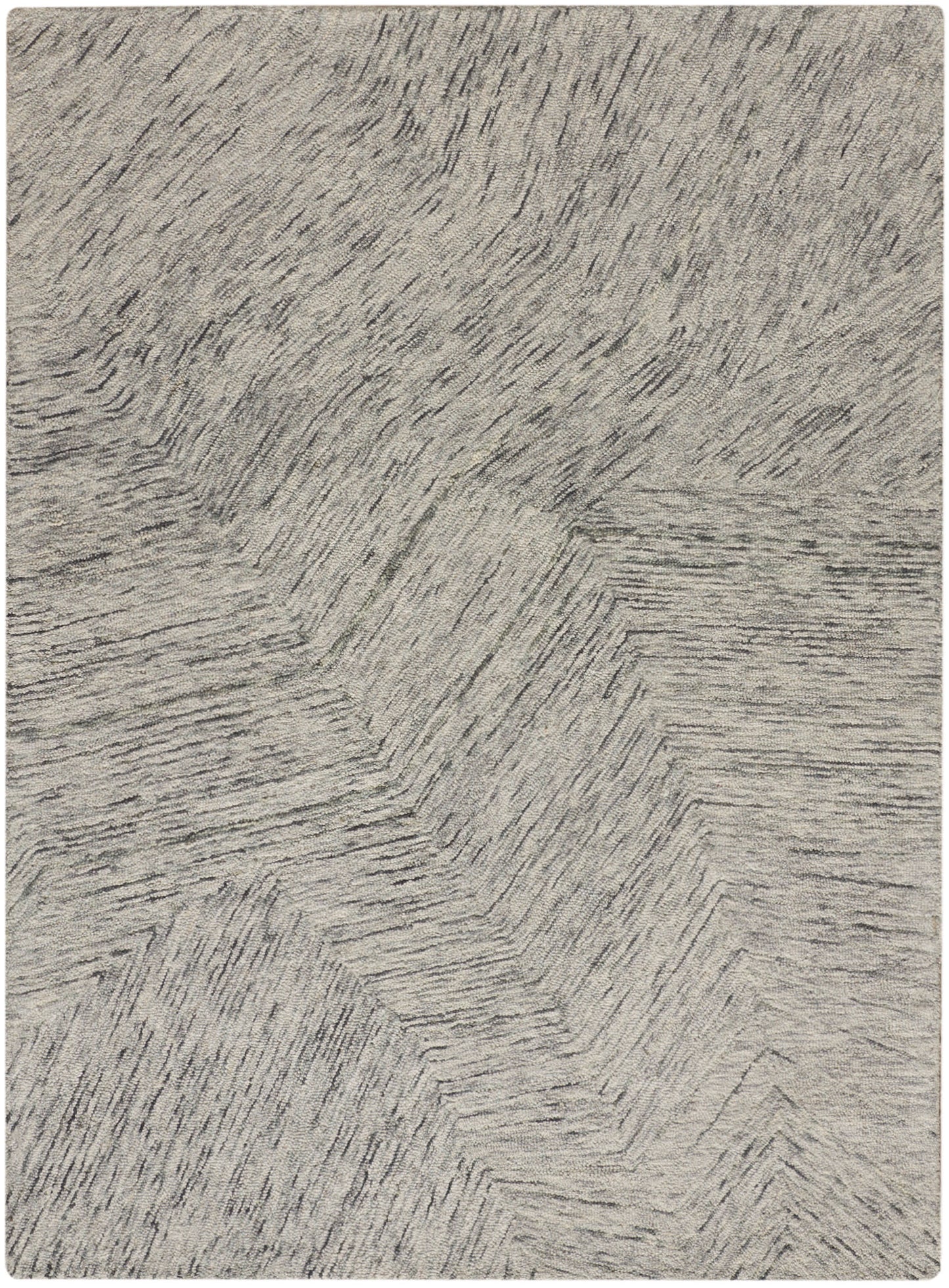 DKNY Pure Angles 5'3" x 7'3" Grey Modern Indoor Rug