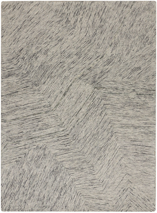 DKNY Pure Angles 5'3" x 7'3" Grey Modern Indoor Rug