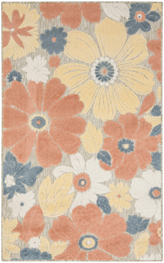 Nourison Aloha 2'8" x 4' Rose Modern Rug