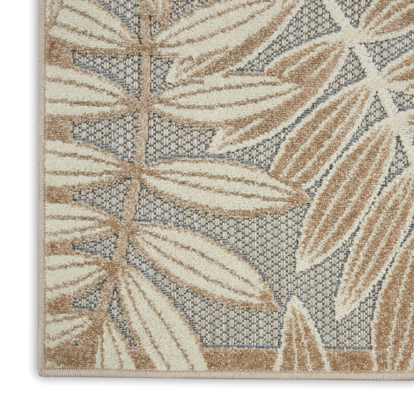 Nourison Aloha 2'3" x 10' Natural Tropical Rug